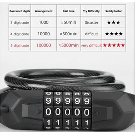 CAI Electric Bike Lock,Bike Lock Cable