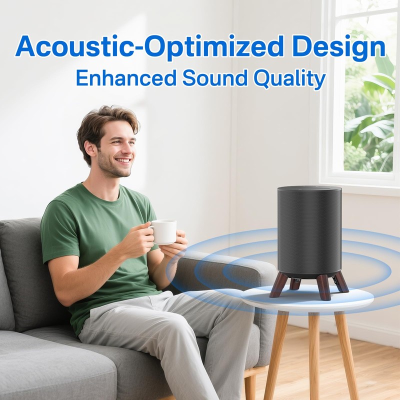 Premium Wooden Tripod Desk Stand for Sonos Era 100 Desktop