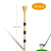 ACONDE 100 x 83mm Bamboo Wooden Golf Tees Yellow