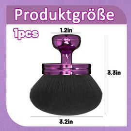 Self-tanning brush, extra purple powder brush, large, portable tanning body brush for body and face, oval body brush for applying lotion, foundation, sun protection