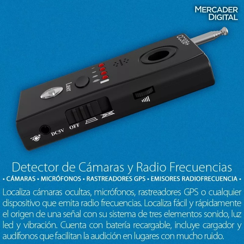 Mercader Digital Detector De Cámaras Ocultas Y Micrófonos + Envío