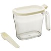 Risu Condiment Container (Sugar, Salt) Cookpot, Slim, White, 14.9 fl