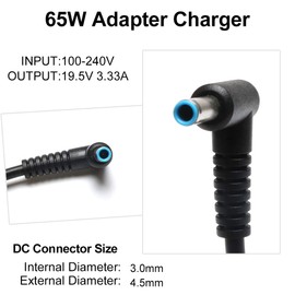65W Adapter 710412-001 Charger for HP Pavilion 15 17 Series Notebook Charger 15-N000 15-N010US 15-N020US 15-F009WM 15-F023WM 15-F039WM 17-e107nr 17-e109nr 17-e108nr PPP009A Power Supply Cord