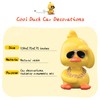 wonuu Cute Yellow Duck Car Ornaments Cool Duck Car Dashboard