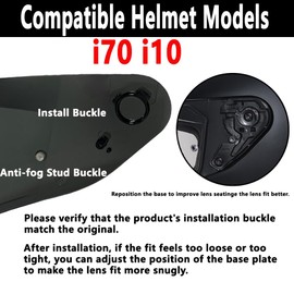 ZQIYDYP HJ-31 Helmet Visor for i70/i10,UV Protection Windproof Moto Helmet Visor Shield Helmet Accessories Compatible with HJC i70 i10(Rainbow)