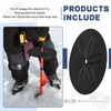 Ice Auger Drill Adapter with 9" Stopper Disc (Black) &