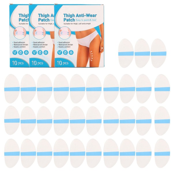 Thigh Anti Wear Patch, 30Pcs Thigh Anti Wear Patch Portable Womens Anti Chafing Pads Thigh Stickers Tapes Adhesive Bandages for Knee Calf