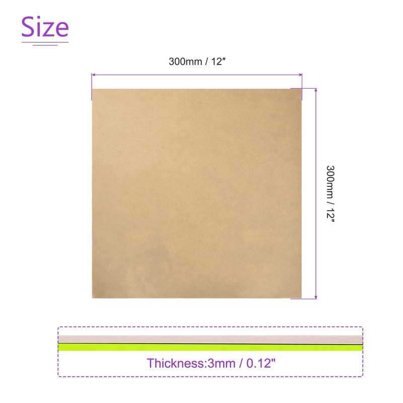 DMiotech 12"x12" 3mm Thick PMMA Acrylic Sheet for Craft Projects,