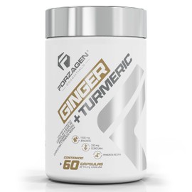 Forzagen  Suplemento Alimenticio Ginger  Turmeric  1.5 g de Jengibre  200 mg de Curcuma  60 Servicios  Antiinflamatorio y Antioxidante  Suplemento... 
