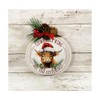 AGD Christmas Decor - Highland Cow Bells Chunky Wood Bulb