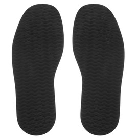 sourcing map 1Pair Shoe Rubber Full Sole Repair 4mm Thickness Replacement Bottom Non-Slip for Leather Shoes, Black