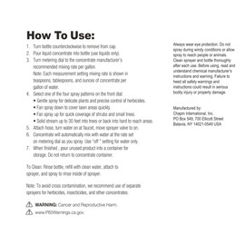 Chapin G499 Select-N-Spray No Pre-Mix Adjustable Rate Dial Hose End Sprayer