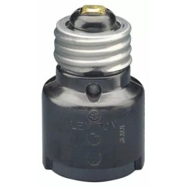 Leviton 2006 009-0-000 1-Piece Socket Adapter, 660 W, 250 V, Incandescent,.