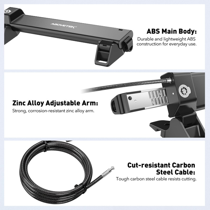 AboveTEK MacBook & Surface Laptop Locking Station with Combo Lock