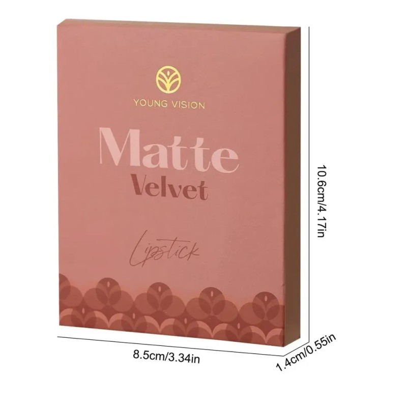 / Z Conjunto De 6 Batons Mate Lip Brilho À