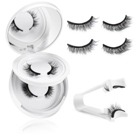 Magnetic-Eyelashes Kit with Applicator, 2 PCS Magnetic Eyelashes, No Glue Needed False Lashes Natural Look, Easy to Wear and Remove(Style A6)