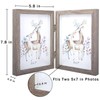 AVEAX Double 5x7 Picture Frame Grey Wood Photo Frame Shadow