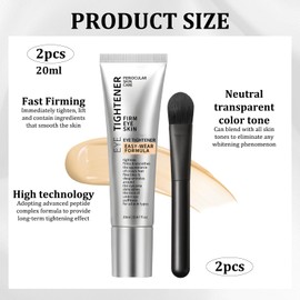 4PCS Eye Tightener, Perfection Eye Tightening Cream with 2 Brushes, Instant for Under Bags Remover for Women and Men, for Daily, Home and Spa Use, All Skin Types