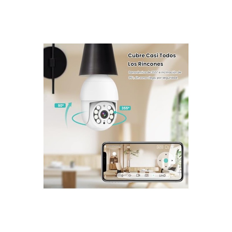 E T EASYTAO Q05 Cámara Foco WiFi 2MP, IP65 Impermeable