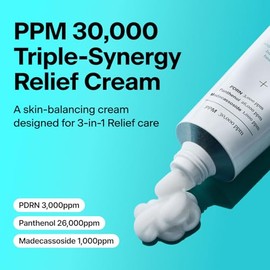 THOME PPM 30,000 Triple Synergy Relief Cream - PDRN + Panthenol + Madecassoside, Lightweight Skin-Balancing Face Moisturizer for Sensitive & Troubled-Looking Skin, Korean Skincare, 1.69 fl oz.