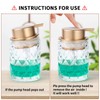 Bathroom Glass Soap Dispenser with Durable Rust-Proof Plastic Liquid Pump