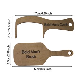 2pcs Bald Man’s Comb, Funny Bald Man’s Comb and Brush Bald Comb Joke Bald Mans Brush Hairless Combing Tool Funny Gifts for Bald Men Birthday Party Favors