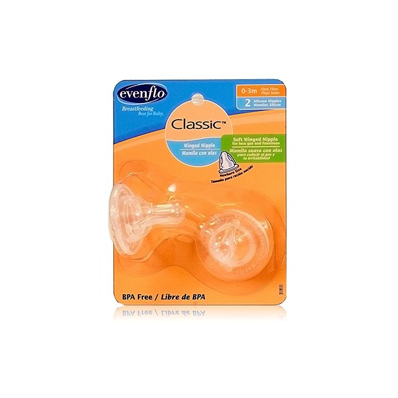 Evenflo Feeding Classic Winged Nipple, Newborn