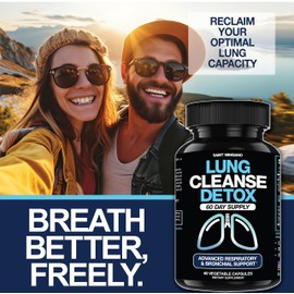 Saint Mingiano Lung Cleanse Detox, 60 Day Cleanse - Supports Lung Health Within Bronchial & Respiratory Systems - Quit & Stop Smoking Aids - Herbal Detox for Lungs