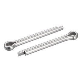 sourcing map Split Cotter Pin, 8mm x 60mm Stainless Steel Clip Fastener Fitting for Automotive, Mechanics, Silver Tone, 8Pcs