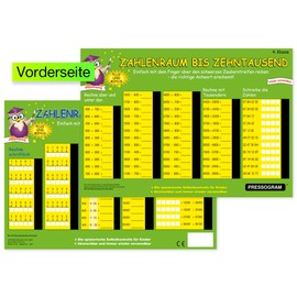 TimeTEX - Magic Board "Mathematics" - Number Space up to 100,000 | Calculation Board with Self-Control for Playful Learning of Addition, Subtraction and Multiplication | Contents: Number Space up to