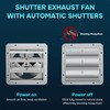 iPower 12 Inch Aluminum Shutter Exhaust Fan with Power Cord,