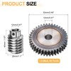 uxcell #45 Steel Worm Gear Set 40T 1.5 Module 20:1