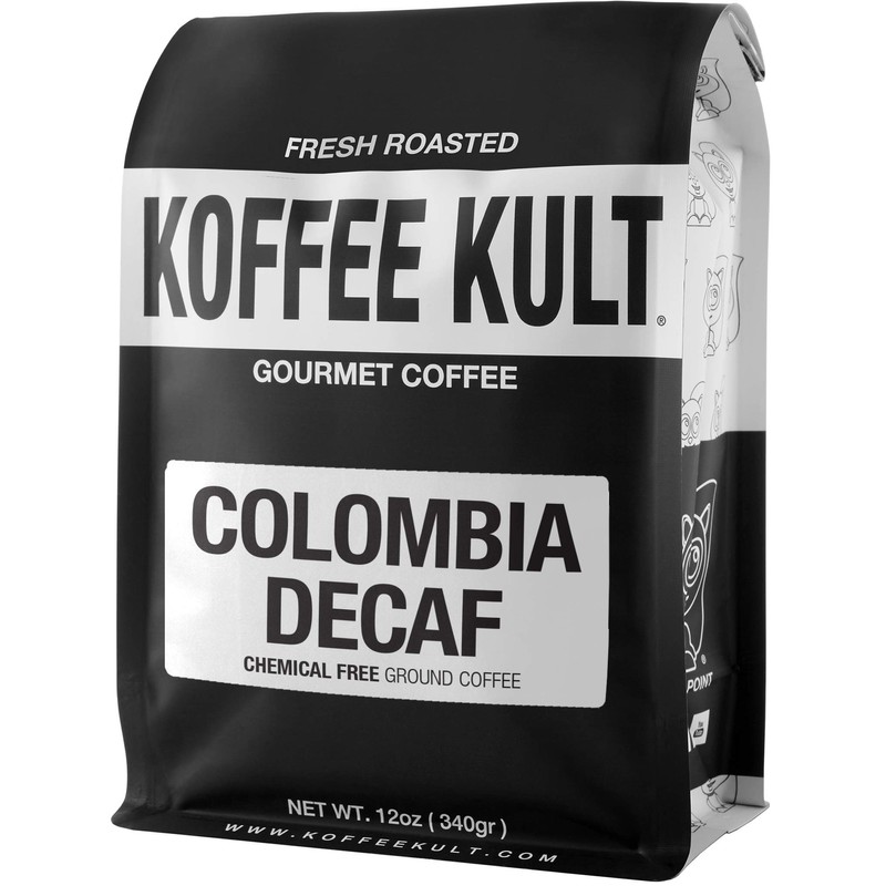 Koffee Kult Colombia Decaf Coffee Ground Decaffeinated Medium Roast 100%