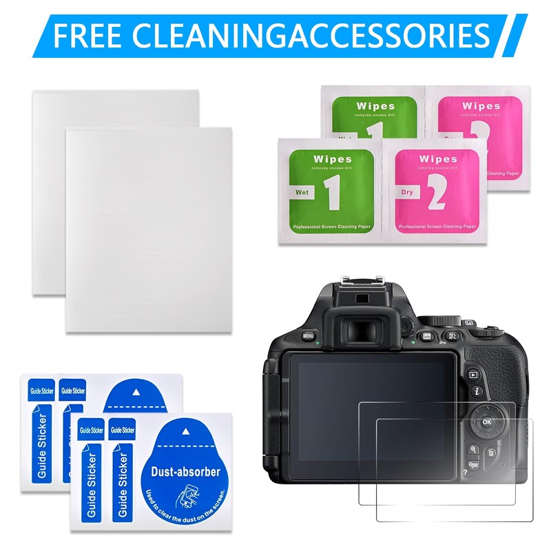 pssped Screen Protector for Compatible with Nikon D5600 D5500 D5300
