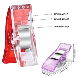 100pcs Sewing Fabric Clips,Multipurpose Premium Plastic Quilting,Assorted Colors Fabric for Quilting Supplies Crafting Tools,Supplies Notions