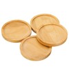 sourcing map 4PCS Mosaic Bamboo Coasters, 3.1 Inch Blank Base