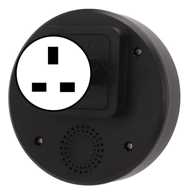 Black Wireless Doorbell Self Powered Waterproof Door Bell with 58