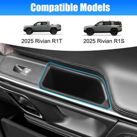 EVGoXMods Door Handle Storage Organizer Compatible with 2025 Rivian R1T & R1S, Front Rear Door Handle Insert Tray Box Pockets Interior Accessories 4PCS