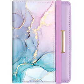 Coco Rossi - Funda para pasaporte con bloqueo RFID, oro rosa, flores, casual, mujer