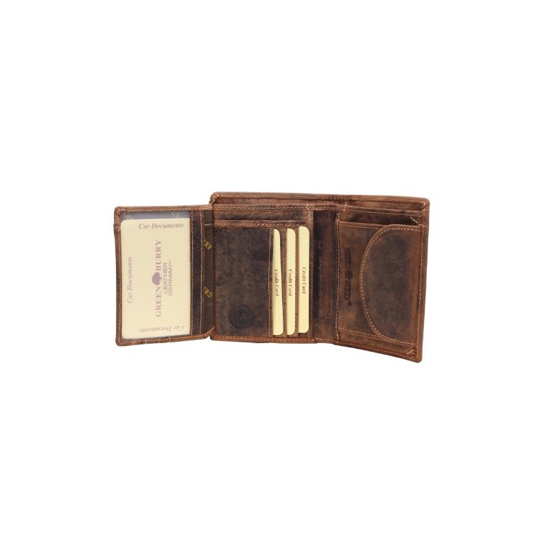 Greenburry Vintage Wallet Adler Leather 9,5 cm braun