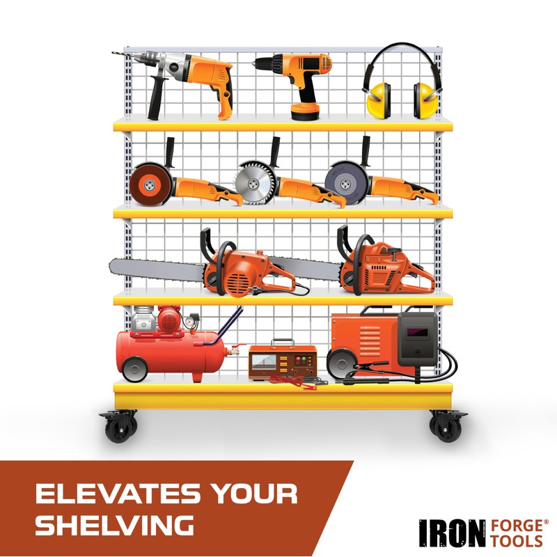 Iron Forge Tools Side Mount Casters Set of 4, Swivel