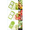 Genius Nicer Dicer Smart (6 Pieces) Green Vegetable Cutter for