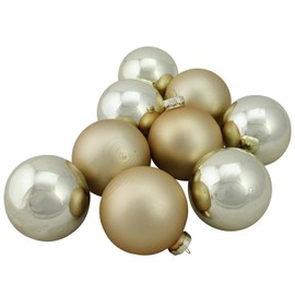 Northlight WY00745 Champagne Glass Ball Christmas Ornament Set, 2.5"