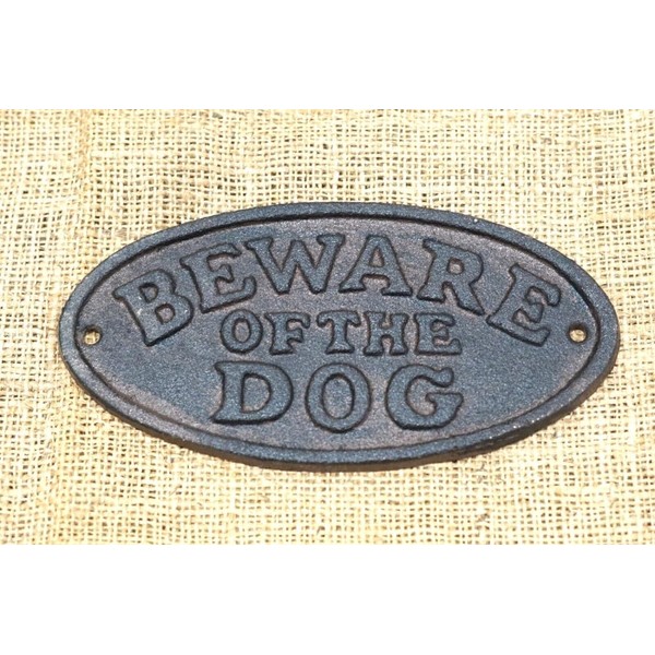 Antique Style Durable Vintage Beware of The Dog Sign Rustic