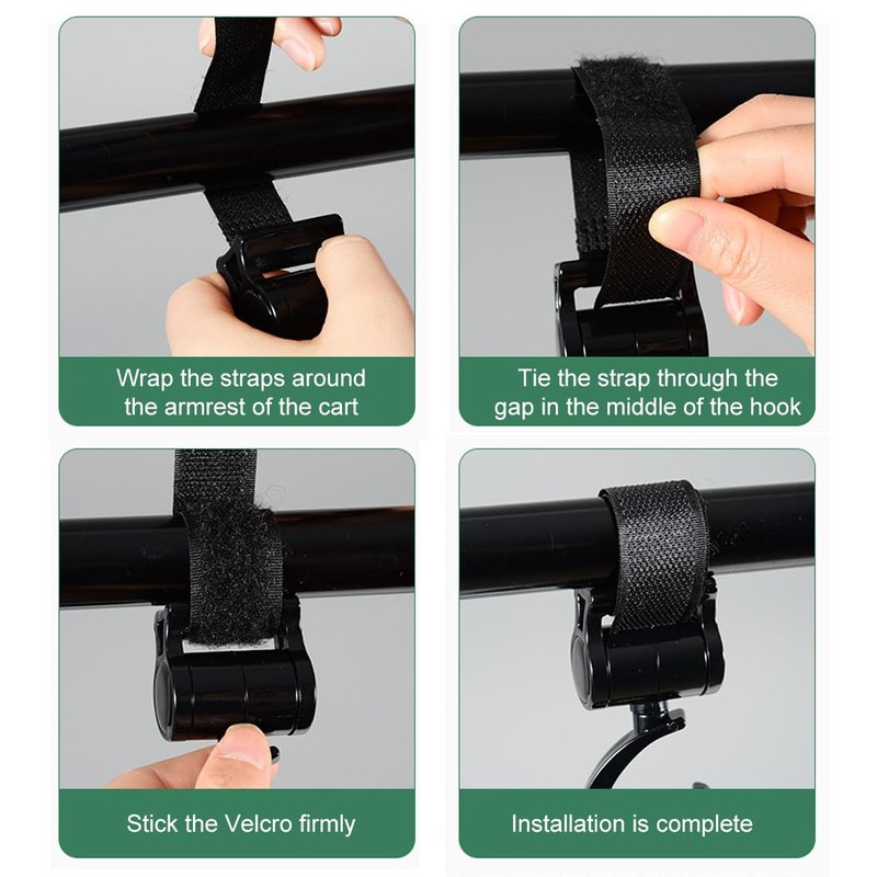 Pack of 4 Pram Hooks, Bag Hooks, Pram Hook Clips,