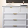 RZDEAL Solid Brass Cabinet Handles Brushed Gold Leaf Knobs and