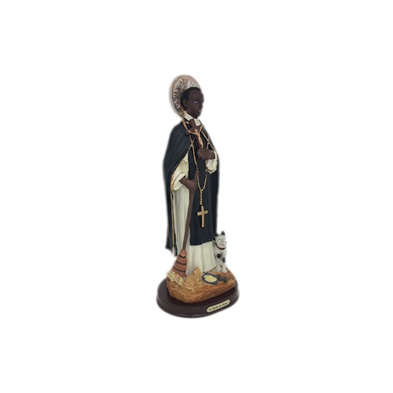 12" San Martin de Porres Saint St Santo Statue POLYRESIN/New