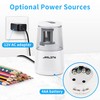 JARLINK Electric Pencil Sharpener, Heavy-Duty Helical Blade to Fast Sharpen,