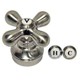 Danco 89255P Cross-Arm Tub/Shower & Sink Faucet Handle, Fits 2-3 Handle Faucets, Does NOT FIT Delta & Moen FAUCETS, Brushed Nickel 2-Pack