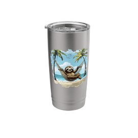 Hammock Vacation on the Beach with this Funny Sloth Outfit Stainless Steel Insulated Tumbler